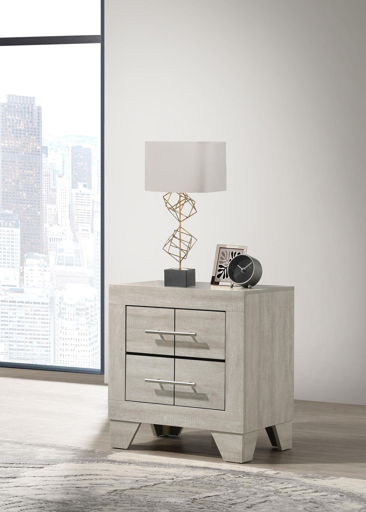 Trenton Rustic Cream 2-Drawer Nightstand by Coaster at Eve Furniture