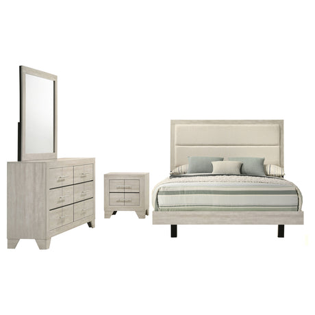 Trenton Rustic Cream 4-Piece Full Bedroom Set by Coaster at Eve Furniture
