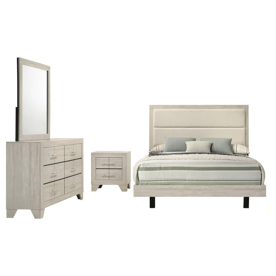 Trenton Rustic Cream 4-piece Queen Bedroom Set by Coaster at Eve Furniture