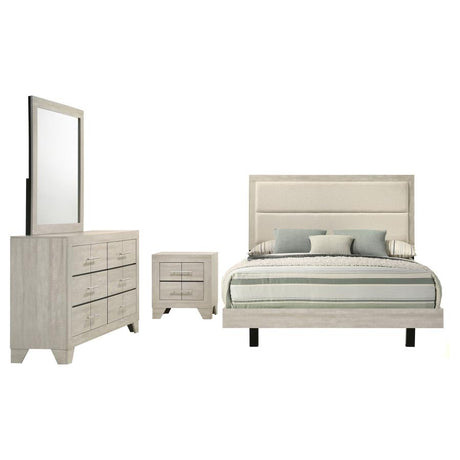 Trenton Rustic Cream 4-piece Queen Bedroom Set by Coaster at Eve Furniture