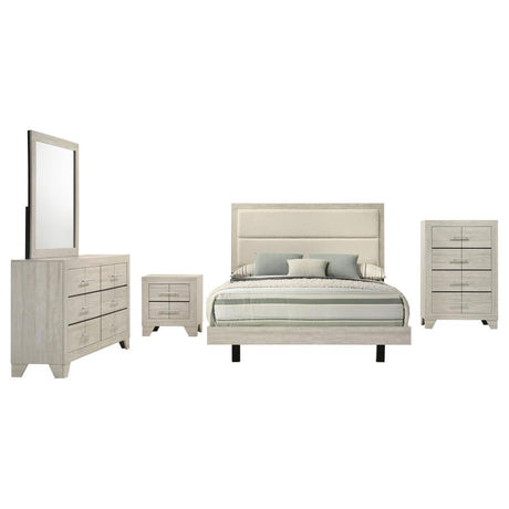 Trenton Rustic Cream 5-piece Queen Bedroom Set by Coaster at Eve Furniture