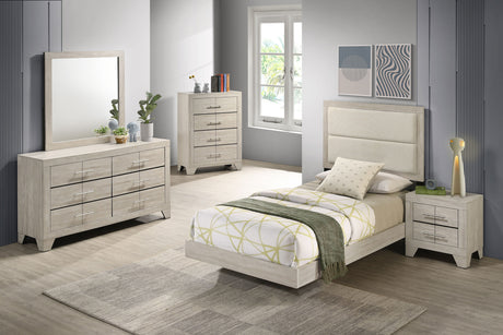 Trenton Rustic Cream 5-Piece Twin Bedroom Set by Coaster at Eve Furniture