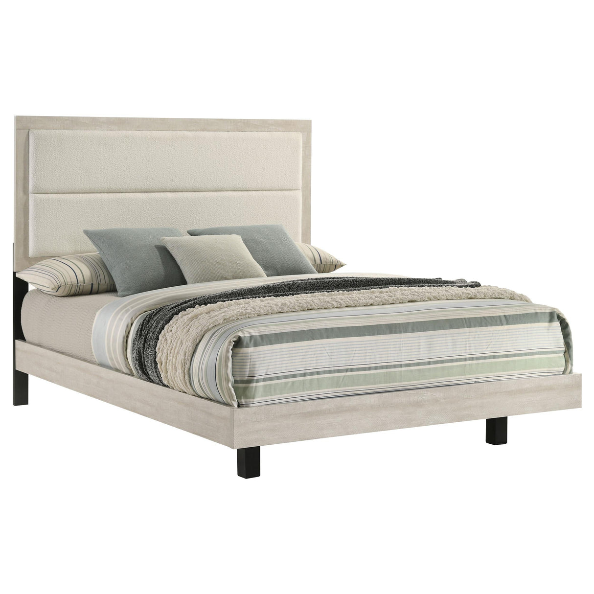 Trenton Rustic Cream 54-inch Wood Eastern King Panel Bed by Coaster at Eve Furniture