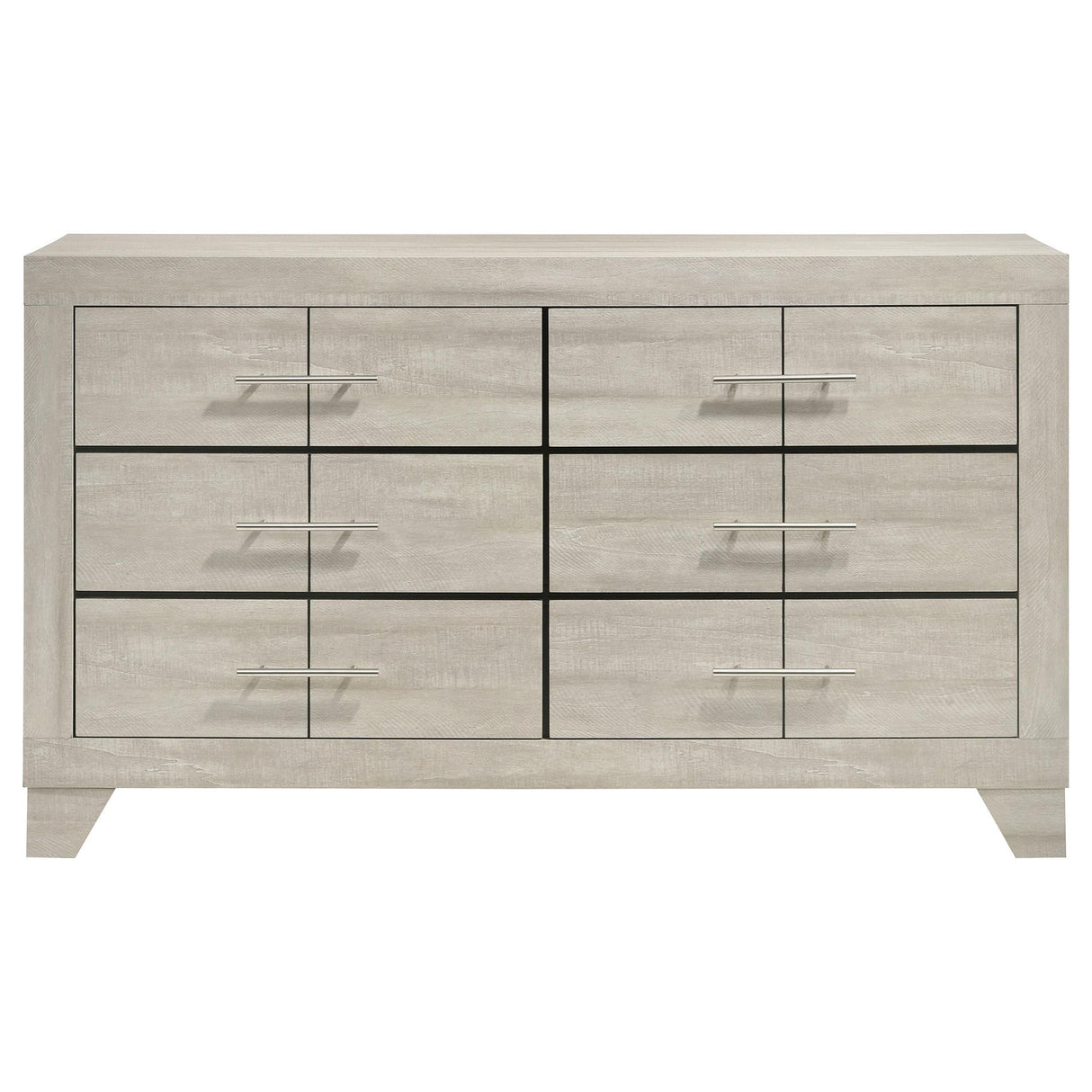 Trenton Rustic Cream 6-Drawer Bedroom Dresser by Coaster at Eve Furniture