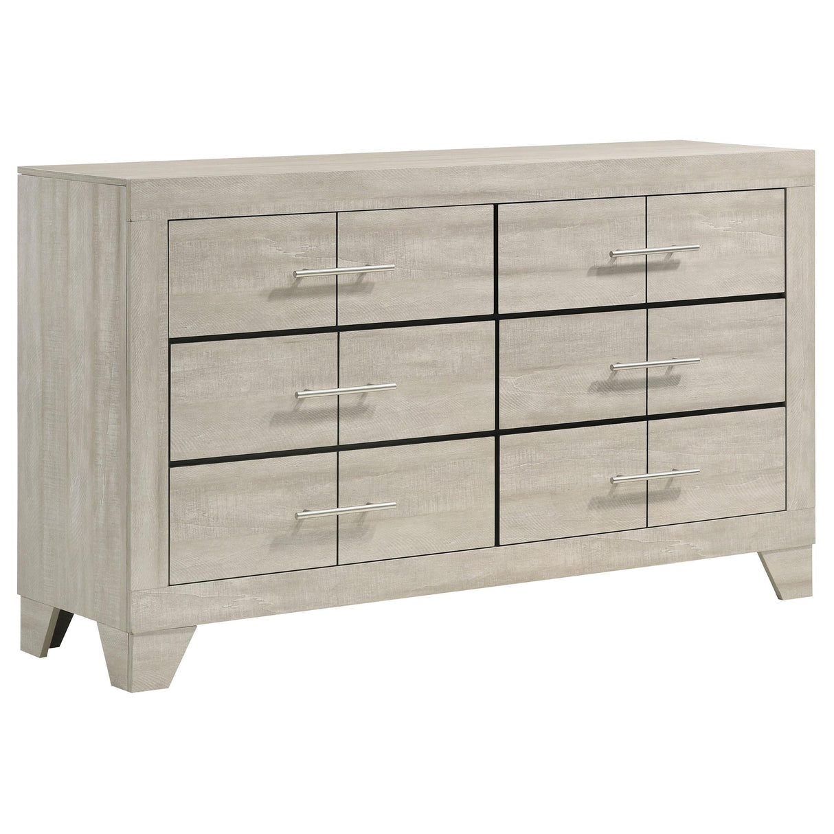 Trenton Rustic Cream 6-Drawer Bedroom Dresser by Coaster at Eve Furniture