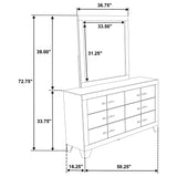 Trenton Rustic Cream 6-drawer Bedroom Dresser With Mirror by Coaster at Eve Furniture