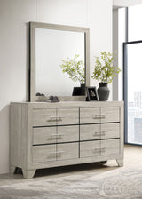 Trenton Rustic Cream 6-drawer Bedroom Dresser With Mirror by Coaster at Eve Furniture