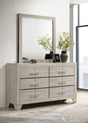 Trenton Rustic Cream 6-drawer Bedroom Dresser With Mirror by Coaster at Eve Furniture