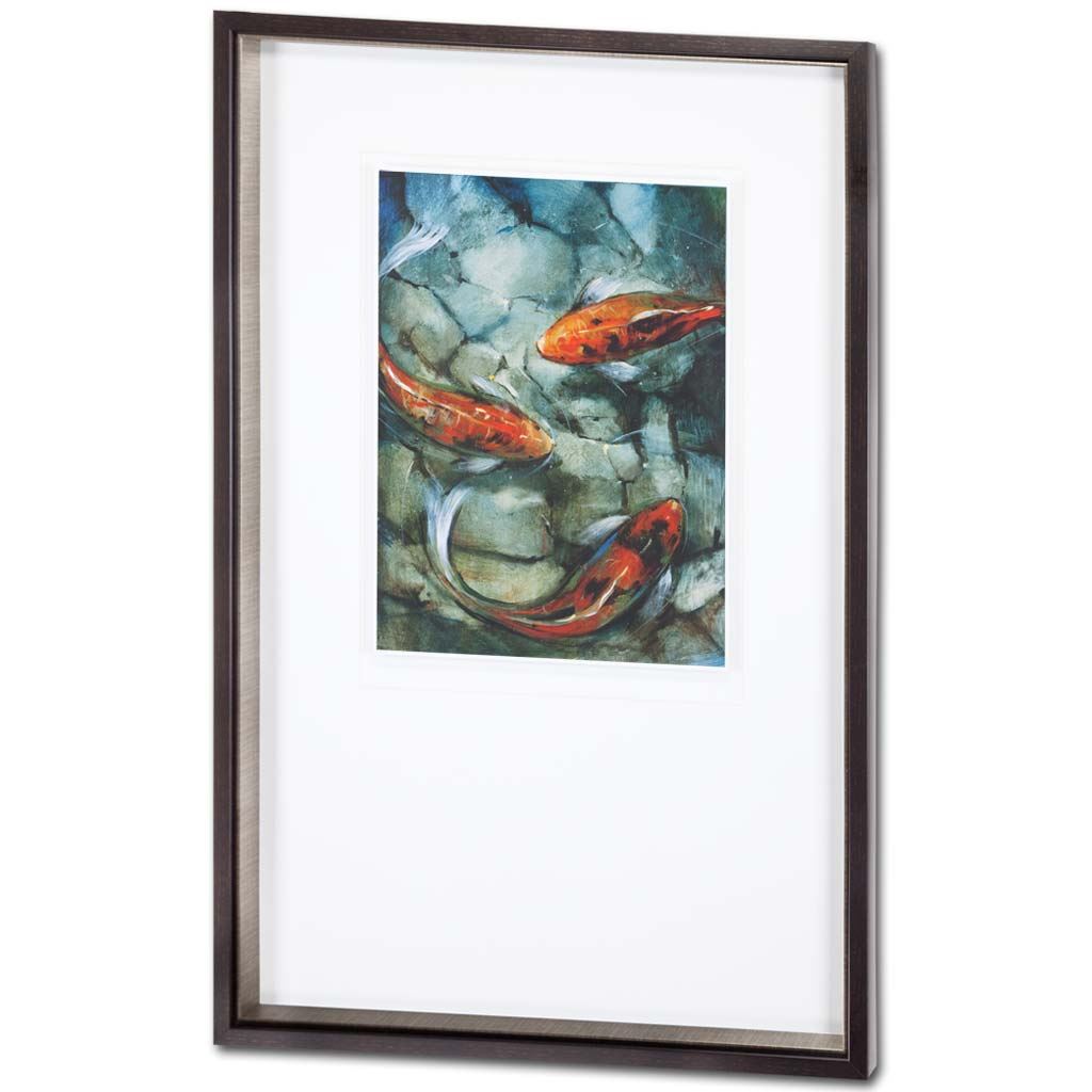 Tres Koi II by O'Toole, Tim a Framed Art Print Matted under Glass by Mercana at Eve Furniture