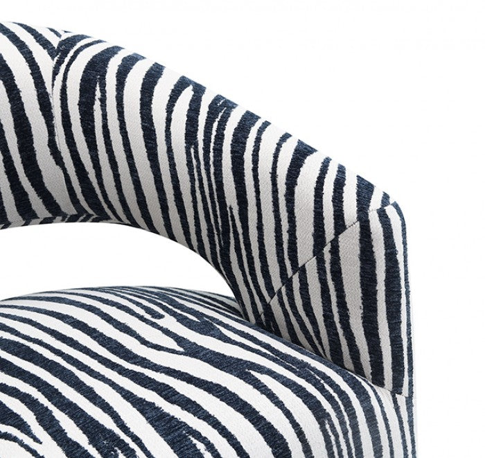 Tresa Agama Blue Arm Chair w/ Casters by Furniture of America at Eve Furniture
