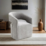 Tresa Light Gray Arm Chair with Casters by Furniture of America at Eve Furniture