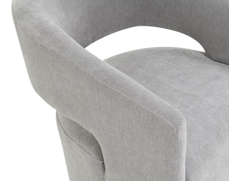 Tresa Light Gray Arm Chair with Casters by Furniture of America at Eve Furniture