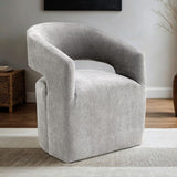 Tresa Light Gray Arm Chair with Casters by Furniture of America at Eve Furniture