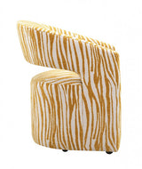 Tresa Masked Weaver Yellow Arm Chair w/ Casters by Furniture of America at Eve Furniture