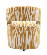 Tresa Masked Weaver Yellow Arm Chair w/ Casters by Furniture of America at Eve Furniture