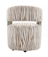 Tresa Meerkat Beige Arm Chair w/ Casters by Furniture of America at Eve Furniture