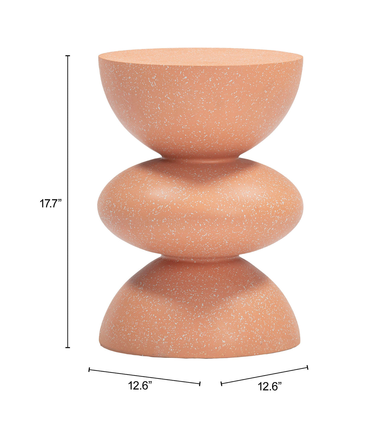 Tressa Terracotta Outdoor Side Table by Zuomod at Eve Furniture