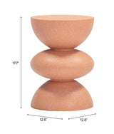 Tressa Terracotta Outdoor Side Table by Zuomod at Eve Furniture