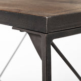 Trestman III Brown Wood Top W/Black Iron Base Accent Bench by Mercana at Eve Furniture