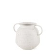 Treva Small White w/ Black Speckles Metal Vase by Mercana at Eve Furniture