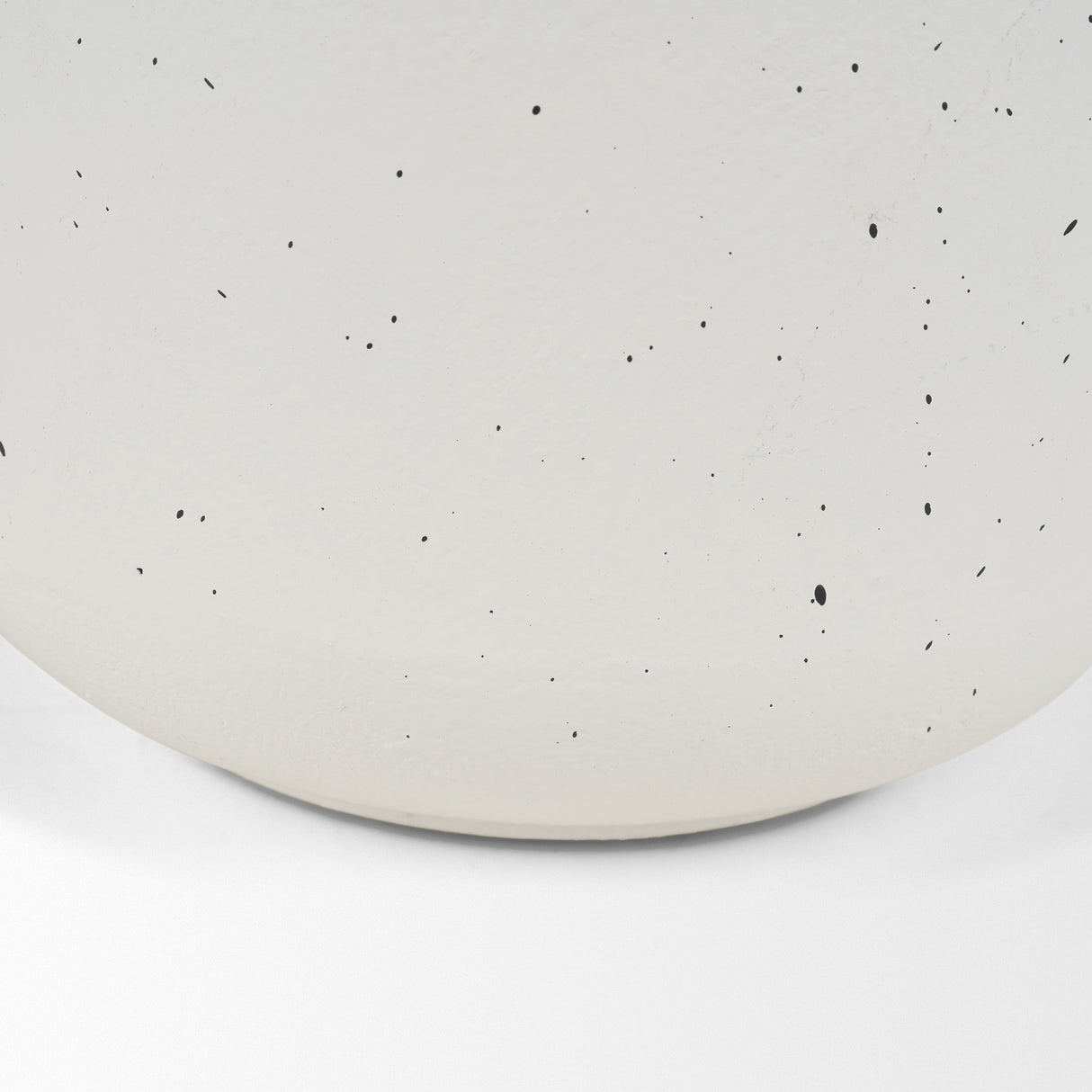 Treva Tall White w/ Black Speckles Metal Vase by Mercana at Eve Furniture