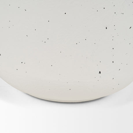 Treva Tall White w/ Black Speckles Metal Vase by Mercana at Eve Furniture