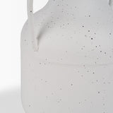 Treva Tall White w/ Black Speckles Metal Vase by Mercana at Eve Furniture