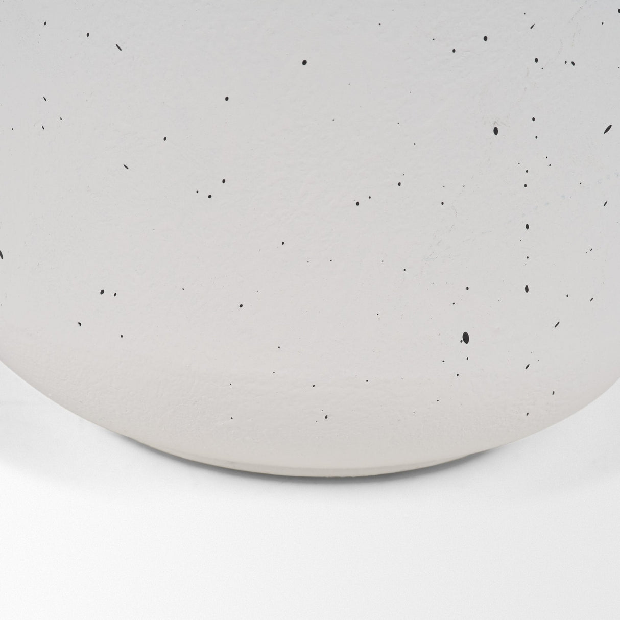 Treva Tall White w/ Black Speckles Metal Vase by Mercana at Eve Furniture