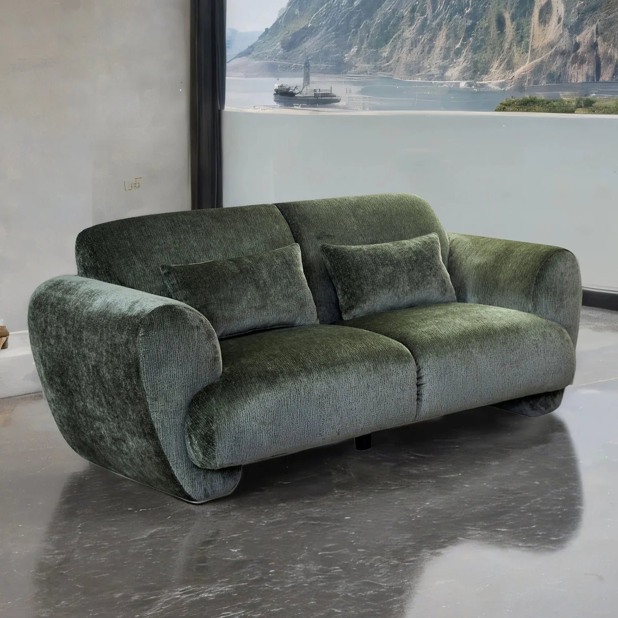 Trevisan Olive Green Loveseat by Furniture of America at Eve Furniture