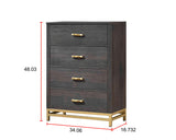 Trevor Brown and Gold Chest by Crown Mark at Eve Furniture