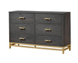 Trevor Brown and Gold Dresser by Crown Mark at Eve Furniture