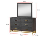 Trevor Brown and Gold Dresser Mirror by Crown Mark at Eve Furniture