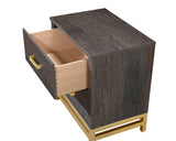 Trevor Brown and Gold Nightstand by Crown Mark at Eve Furniture