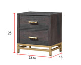 Trevor Brown and Gold Nightstand by Crown Mark at Eve Furniture