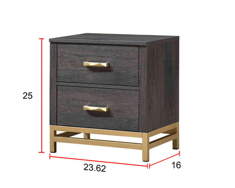 Trevor Brown and Gold Nightstand by Crown Mark at Eve Furniture