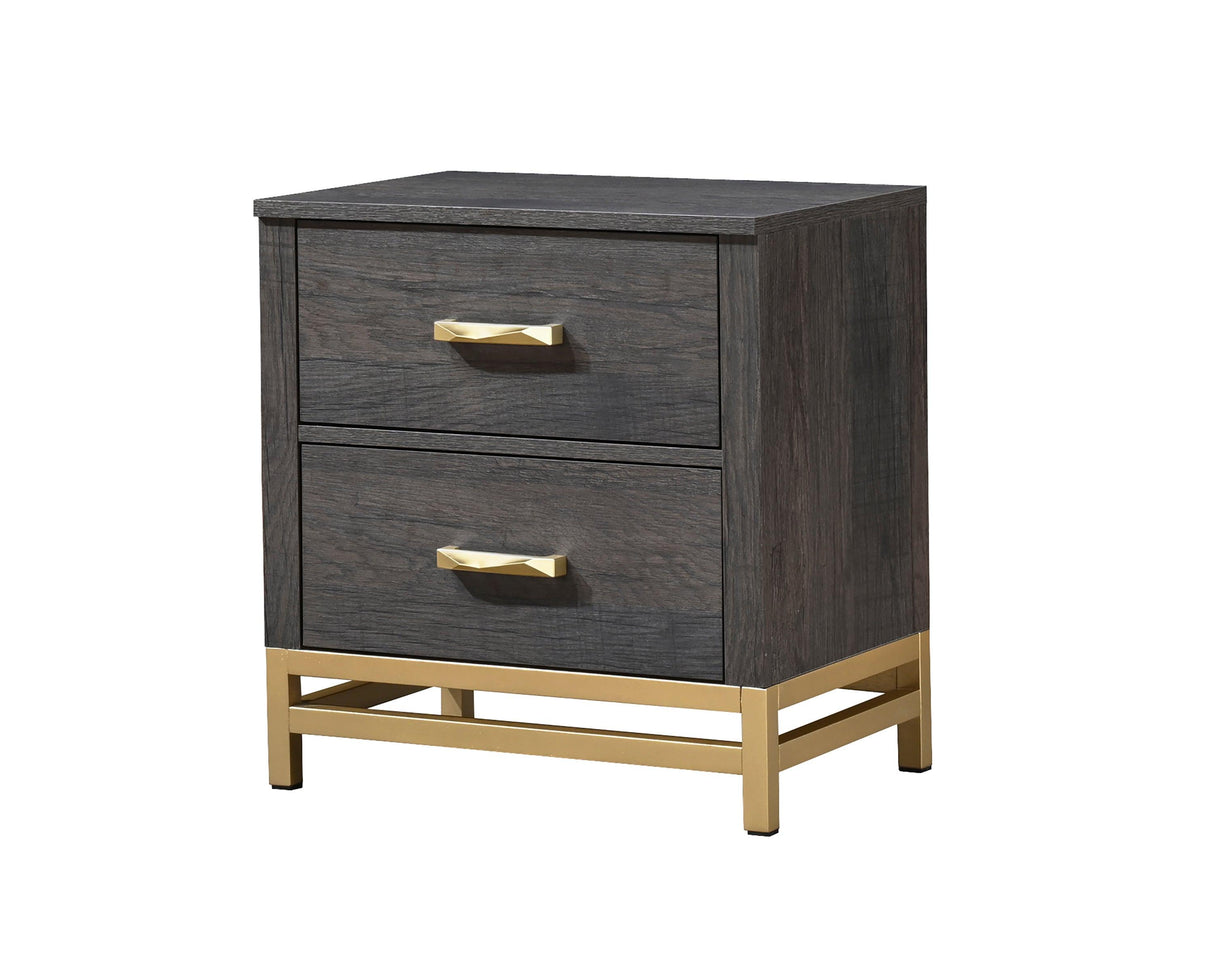 Trevor Brown and Gold Nightstand by Crown Mark at Eve Furniture