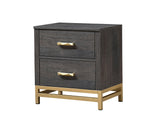Trevor Brown and Gold Nightstand by Crown Mark at Eve Furniture