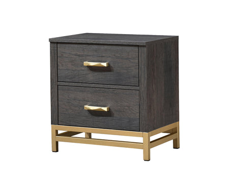 Trevor Brown and Gold Nightstand by Crown Mark at Eve Furniture