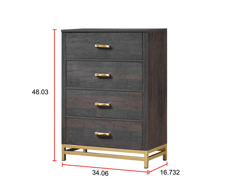 Trevor Brown and Gold Chest by Crown Mark at Eve Furniture