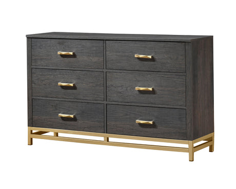 Trevor Brown and Gold Dresser by Crown Mark at Eve Furniture