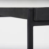 Trey Black Metal W/Glass Accent Table by Mercana at Eve Furniture