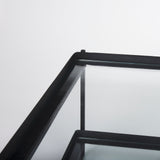 Trey Black Metal W/Glass Coffee Table by Mercana at Eve Furniture
