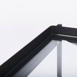 Trey Black Metal W/Glass Console Table by Mercana at Eve Furniture