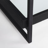 Trey Black Metal W/Glass Console Table by Mercana at Eve Furniture
