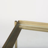Trey Gold Metal W/Glass Accent Table by Mercana at Eve Furniture