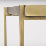 Trey Gold Metal W/Glass Accent Table by Mercana at Eve Furniture
