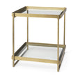 Trey Gold Metal W/Glass Accent Table by Mercana at Eve Furniture