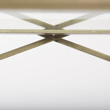 Trey Gold Metal W/Glass Console Table by Mercana at Eve Furniture