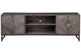 Treybrook Distressed Gray Accent Cabinet by Ashley at Eve Furniture