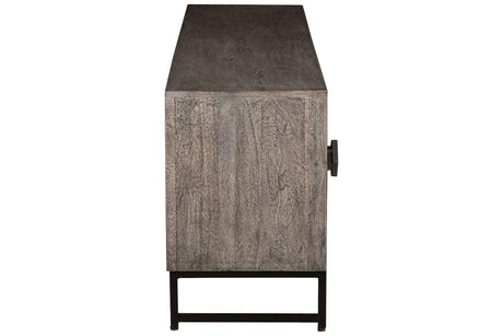 Treybrook Distressed Gray Accent Cabinet by Ashley at Eve Furniture